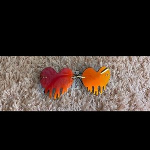 Vibrant Mirror Heart Shaped Sunglasses